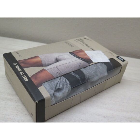 Nike KE1104 033 Men's Sz 2XL (44-46) 2-Pack Gray Dri-FIT ReLuxe Boxer Briefs - Picture 3 of 5